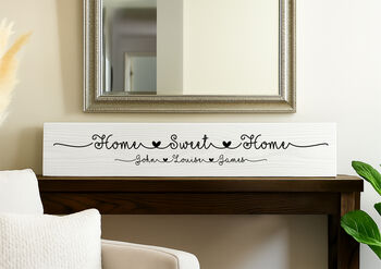 Personalised Wooden Plaque Family Sign Home Sweet Home, 4 of 5