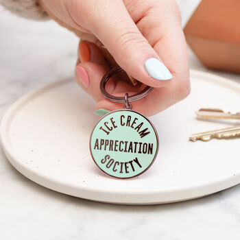 'Ice Cream Appreciation Society' Enamel Keyring, 3 of 5