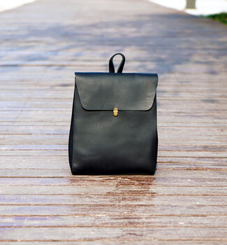 Worn Look Leather Backpack For Ladies, 11 of 12