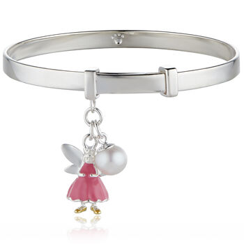 Personalised Sterling Fairy Bangle | Two Colours, 2 of 10
