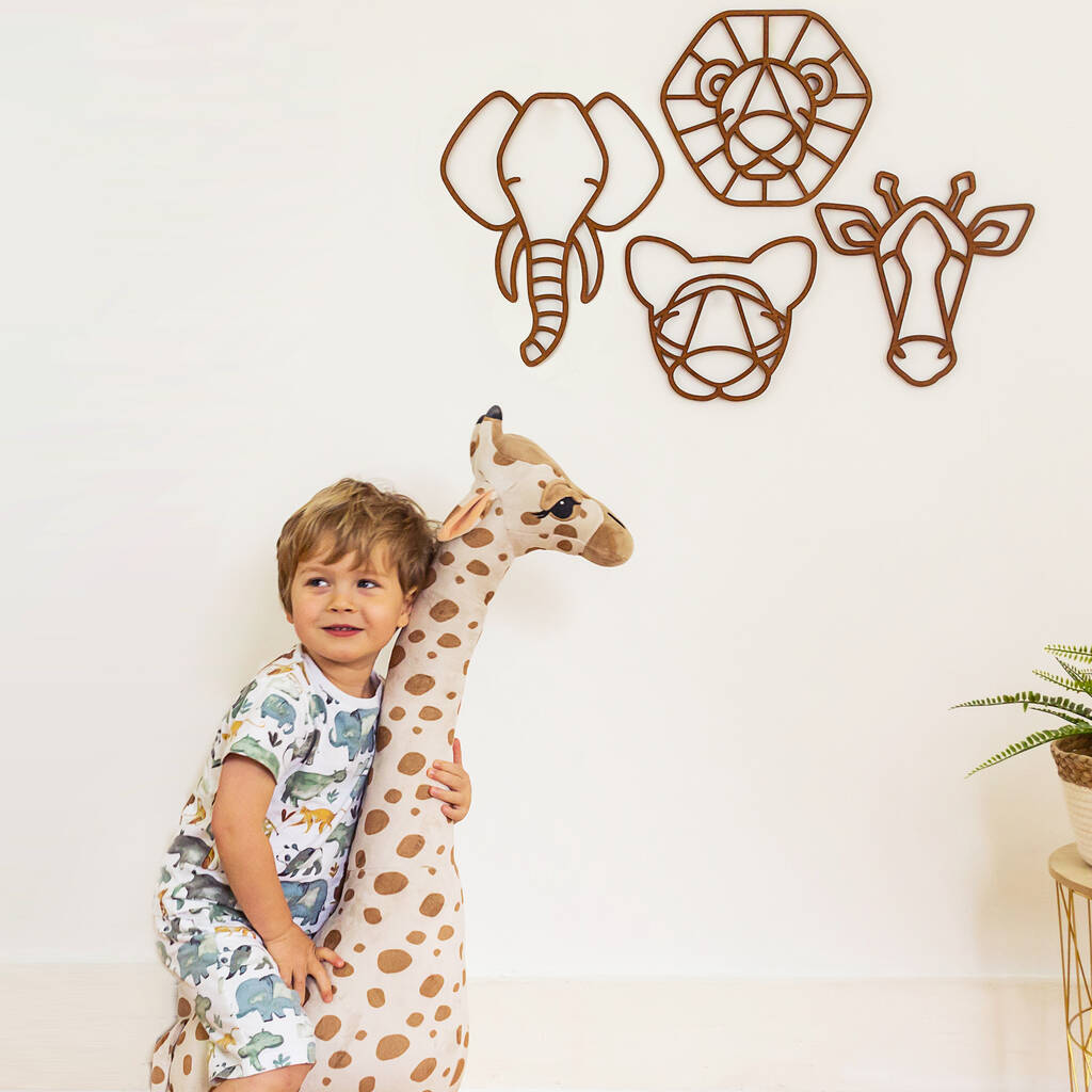 Wooden Jungle Animal Wall Hanging By Squashed Peaches Designs
