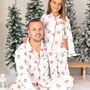 Personalised Matching Christmas Santa Print Pyjamas For Dad And Child, thumbnail 9 of 12