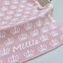 Personalised Knitted Crown Baby Blanket, thumbnail 1 of 7
