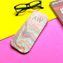 Personalised Initial Pink And Blue Marble Glasses Case, thumbnail 3 of 10