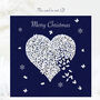 Five White Christmas Butterfly Heart Cards, Not 3D, thumbnail 1 of 12