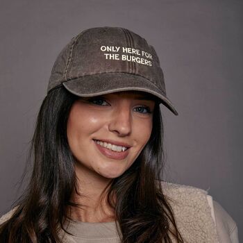 Personalised Only Here For Slogan Cap, 6 of 9
