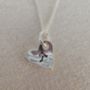 Silver Shaped Personalised Heart Charm Necklace, thumbnail 5 of 6