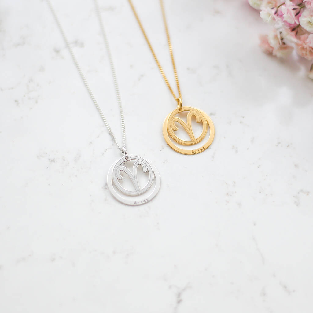 Zodiac Necklace In Sterling Silver, 24ct Gold Vermeil, 1 of 12