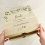 Personalised Wedding Wooden Keepsake Box Botanical, thumbnail 3 of 5
