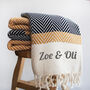 Personalised Cotton Throw, Birthday Gift Set, thumbnail 1 of 11