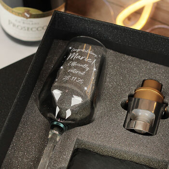 Retirement Diamante Embellished Champagne Flute Glass And Gift Set, 5 of 7