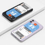 Personalised New York Ticket Design Clear Phone Case, thumbnail 2 of 5