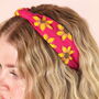 Pink Sunflower Beaded Headband, thumbnail 1 of 3