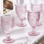 Set Of Four Armas Rose Wine Goblets, thumbnail 1 of 5