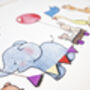 Personalised Children's Animals On Parade Nursery Print, thumbnail 4 of 12
