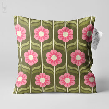Floral Retro Rectangle Soft Cushion Cover, 6 of 12