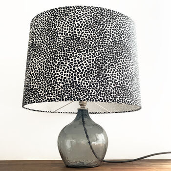 Black And White Dalmatian Spot Drum Lampshade, 3 of 9