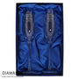 Engraved Crystal Champagne Flutes Handmade, thumbnail 6 of 8