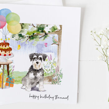 Schnauzer Dog Birthday Card, Pet Card ..7v13a By The Wrapping Paper Shop