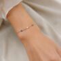 Sterling Silver Personalised Birthstone Trio Bracelet, thumbnail 1 of 4