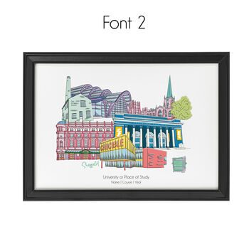 Sheffield Graduation Personalised Skyline Print, 3 of 7