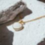 Clear Quartz Heart Pendant Necklace Real 18k Gold Plated Gift, thumbnail 3 of 5