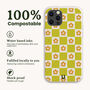 Green Flower Check Eco Phone Case, thumbnail 3 of 4