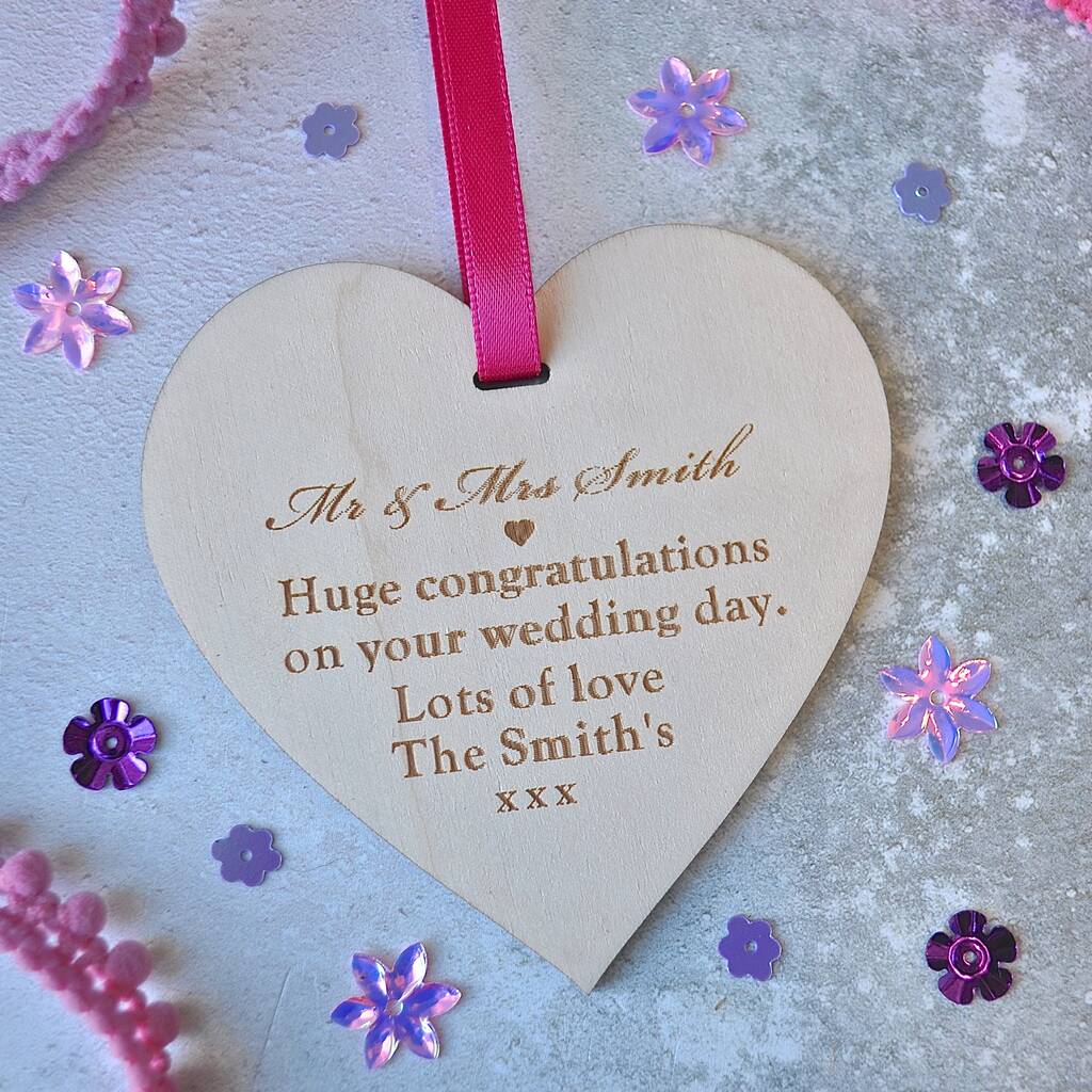 Personalised Message Wooden Heart, 1 of 6