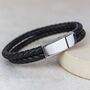 Leather Personalised Men's Bracelet, thumbnail 3 of 12