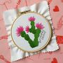 Christmas Cactus Embroidery Kit, thumbnail 4 of 5
