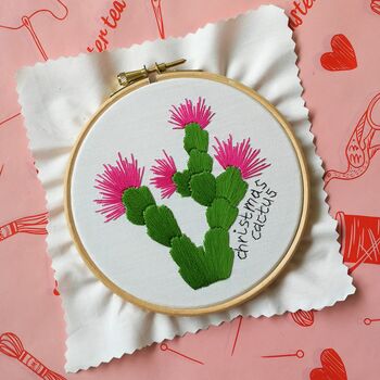 Christmas Cactus Embroidery Kit, 4 of 5