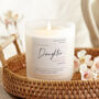 On Your Wedding Day Gift For Daughter Scented Candle, thumbnail 1 of 10