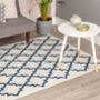 Blue Patterned Handwoven Rug, thumbnail 1 of 2
