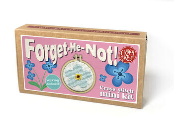 Forget Me Not! Mini Matchbox Cross Stitch Kit, 2 of 6