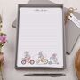 A5 Personalised Letter Writing Paper Cycling Mice, thumbnail 1 of 4