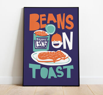 Beans On Toast Kitchen Print, 2 of 3