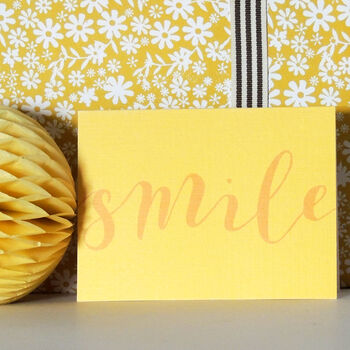Mini Smile Greetings Card, 4 of 5