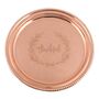 'Thankful' Etched Copper Lazy Susan Bar Tray, thumbnail 2 of 12