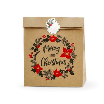 Merry Little Christmas Kraft Gift Bags, 3 of 4