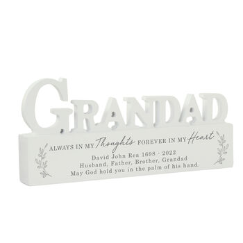 Personalised Grandad Memorial Wooden Ornament, 3 of 3
