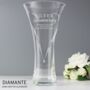 Personalised Anniversary Hand Blown Diamante Heart Vase, thumbnail 3 of 5