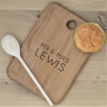 Personalised Solid Oak Chopping Board, 3 of 9
