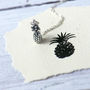 Pineapple Sterling Silver Necklace On Bespoke Card, thumbnail 2 of 10