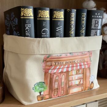 Book Cafe Cosy Cream Book Basket, 4 of 5