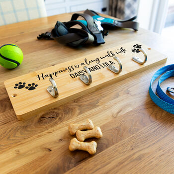 Personalised Dog Lead Hook And Accessories Holder, 2 of 5