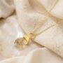 Raw Citrine November Birthstone Gold Plated Necklace, thumbnail 1 of 3