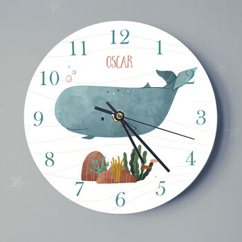 Blue Whale Seascape Clock, 3 of 4