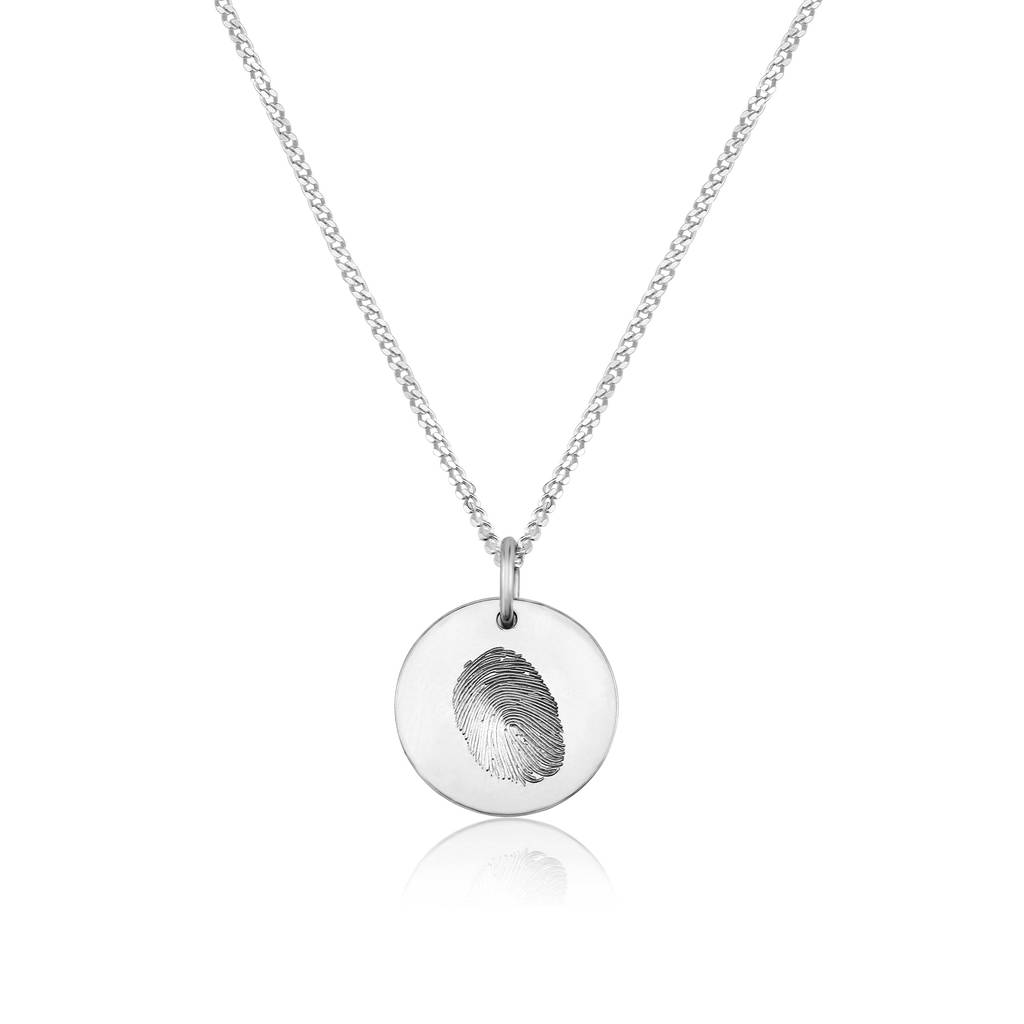 Northcote Sterling Silver Fingerprint Pendant By Auree Jewellery