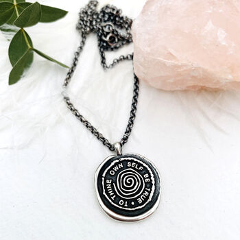 Unisex Self Love Talisman Necklace In Sterling Silver, 4 of 7