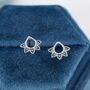 Lace Filigree Tiny Stud Earrings In Sterling Silver, thumbnail 7 of 11